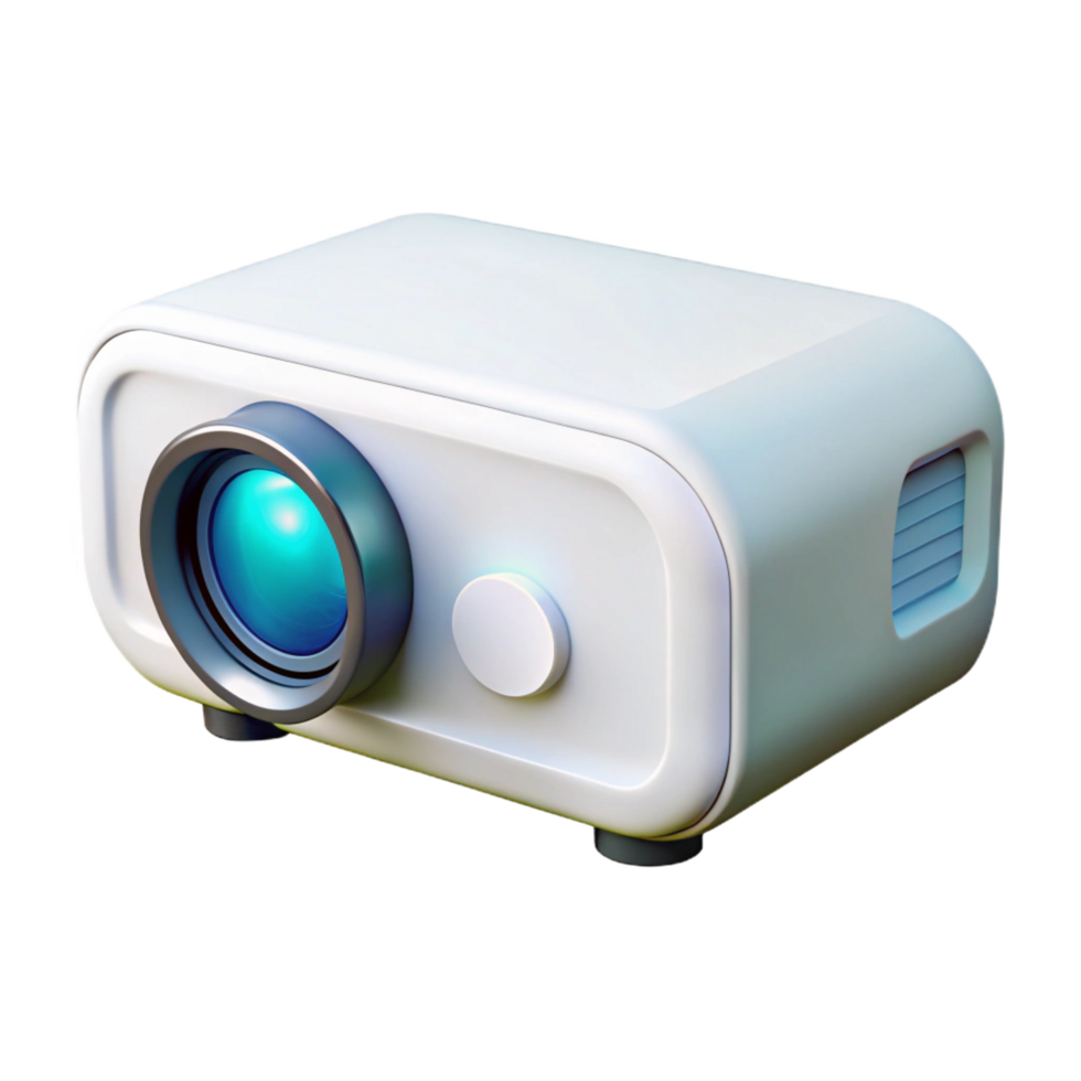 impressive artistic A projector, white and portable professional png