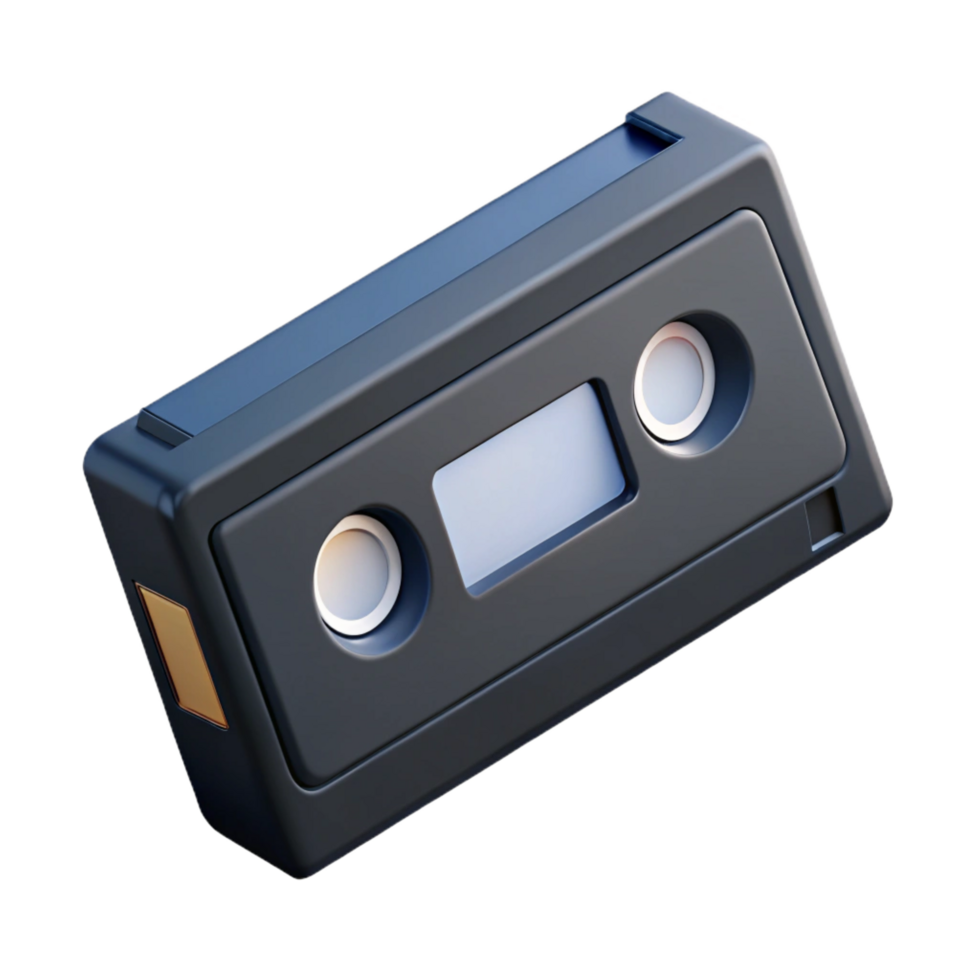 serene abstract A VHS tape, black plastic casing authentic png