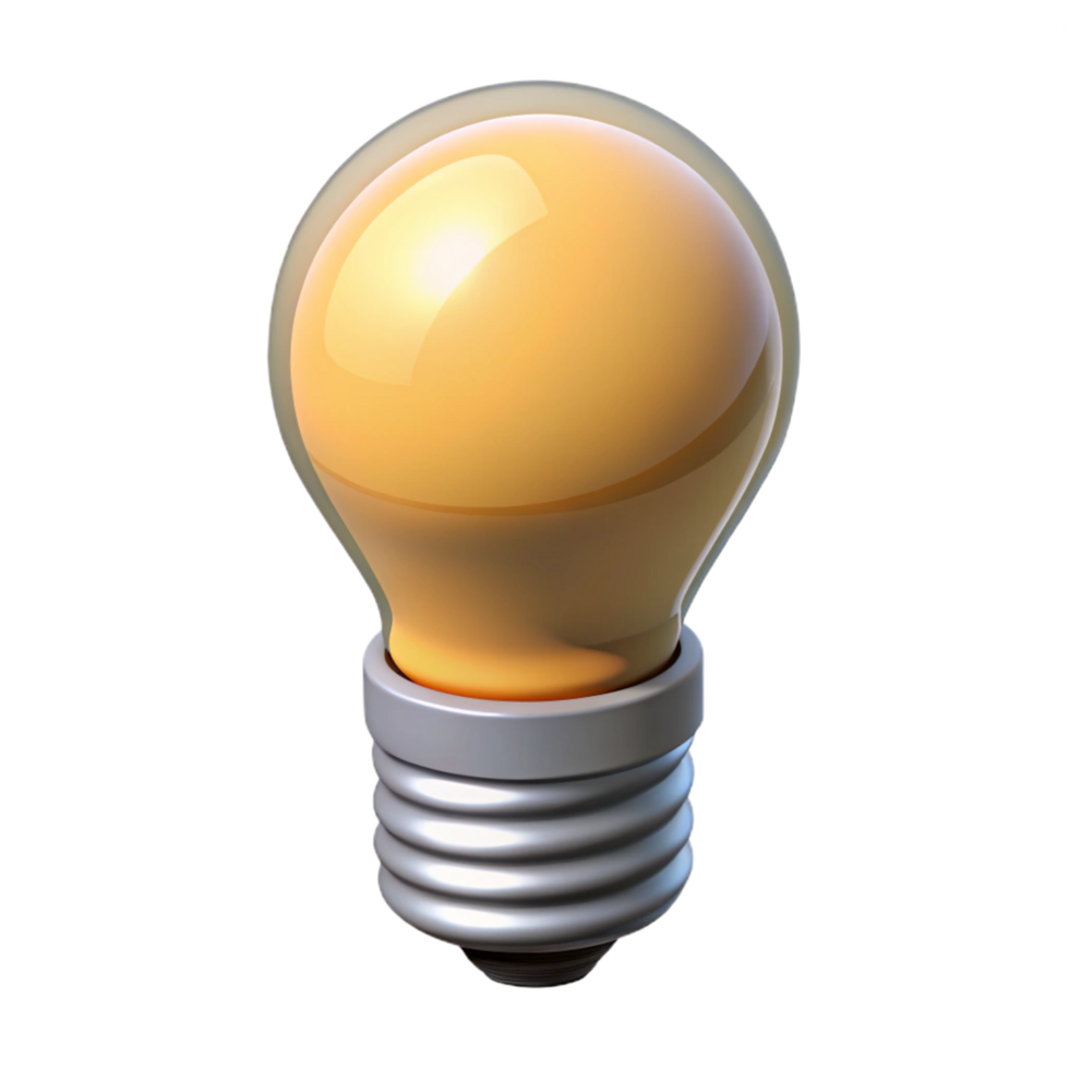 vibrant vintage A single, modern light bulb, LED technology exclusive png