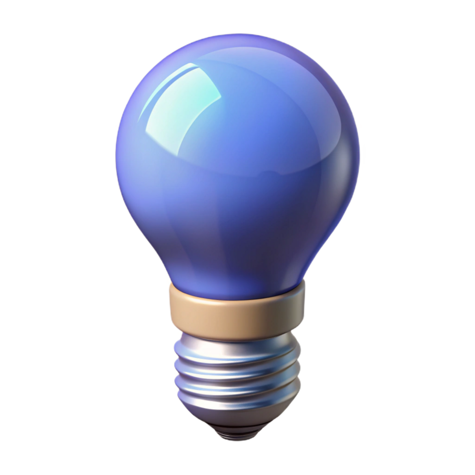 serene contemporary A single, modern light bulb, LED technology premium png