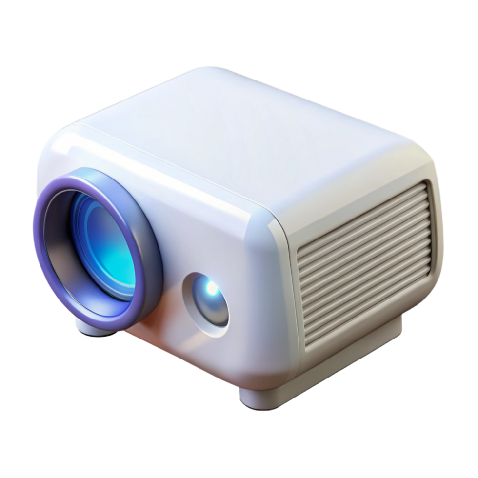 serene traditional A projector, white and portable 4K png