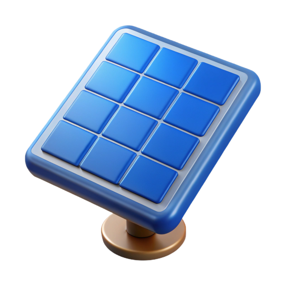 wonderful modern A solar panel, blue and rectangular professional png
