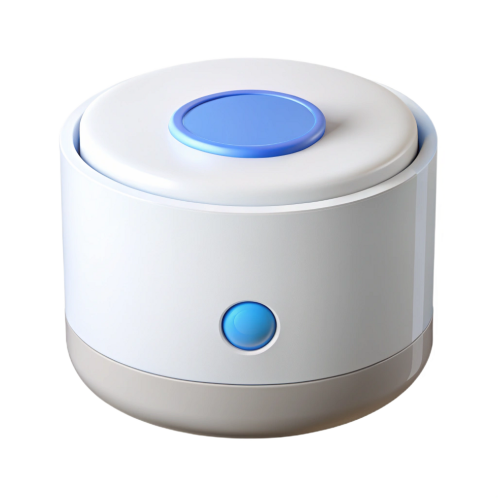 beautiful abstract A smart home hub, white and cylindrical exclusive png