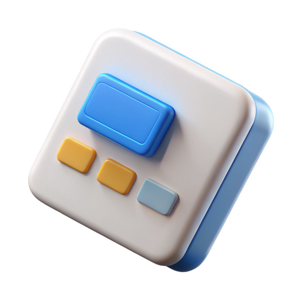 impressive minimalist A credit card reader, white and square premium png