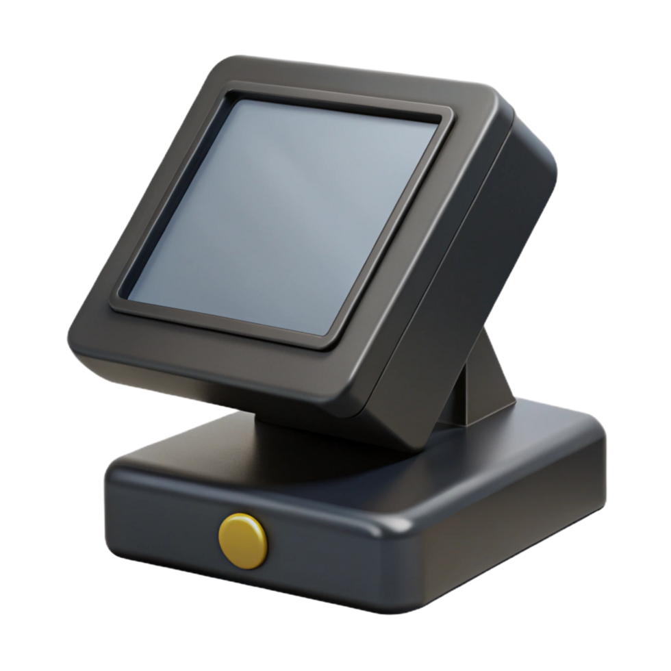 wonderful minimalist A POS terminal, black and touchscreen original png