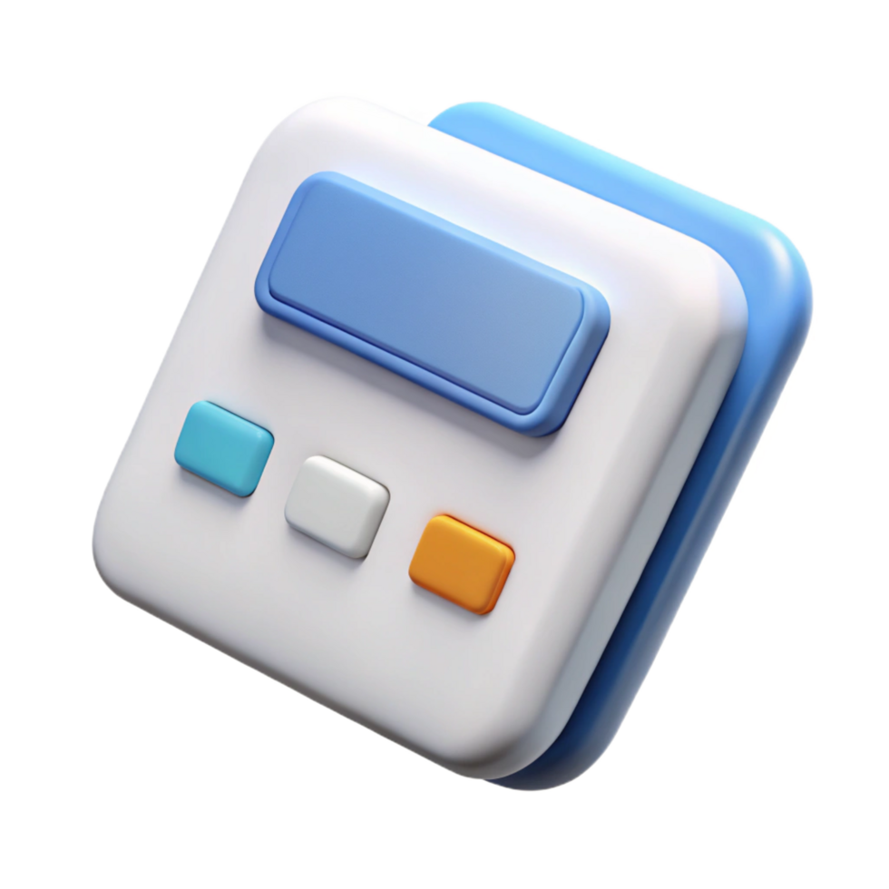 serene artistic A credit card reader, white and square exclusive png