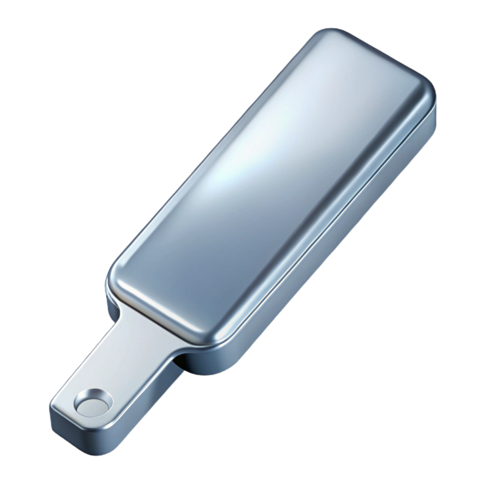 beautiful traditional A server blade, silver and rectangular authentic png