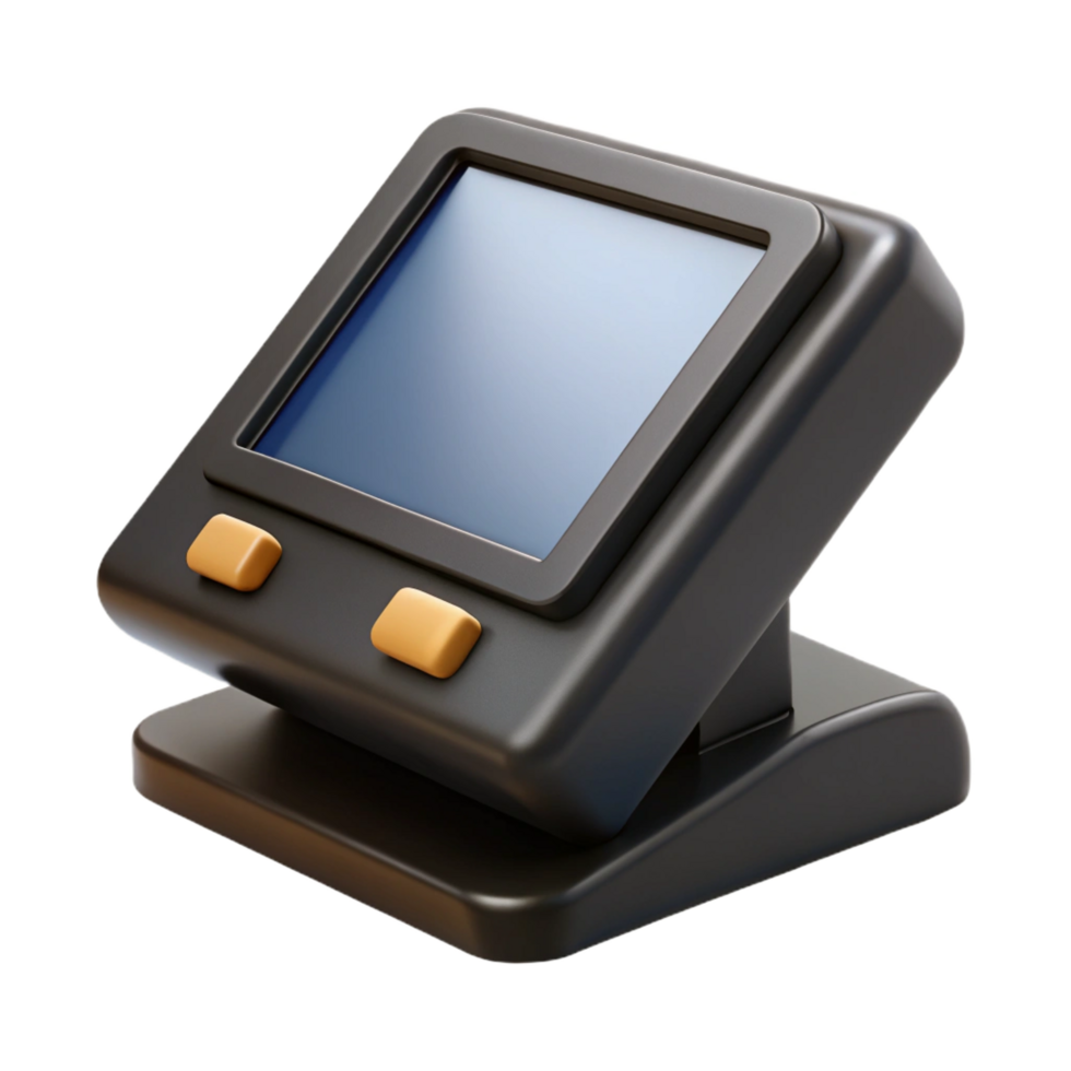 dramatic traditional A POS terminal, black and touchscreen authentic png
