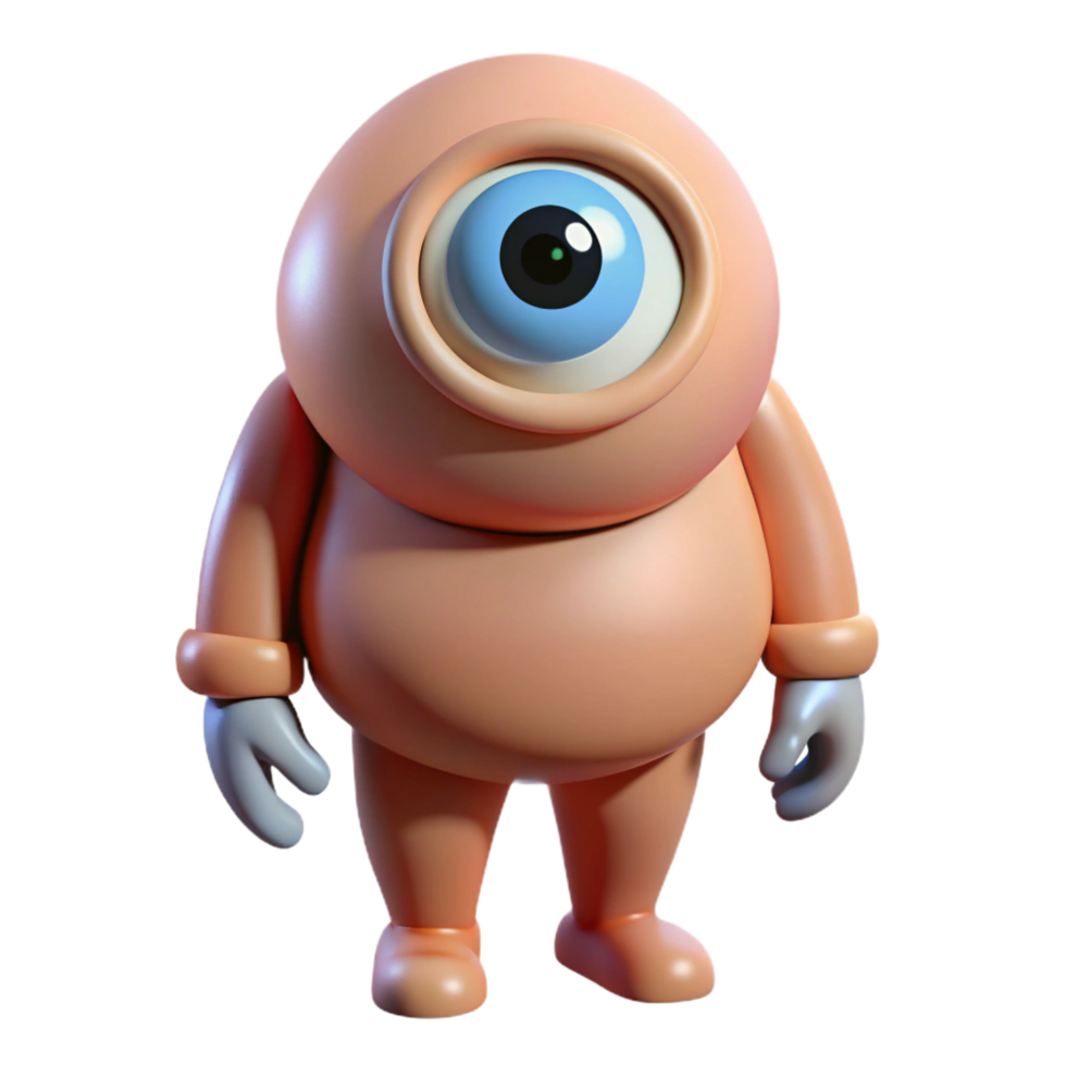 magnificent modern Cyclops, one-eyed giant, premium png