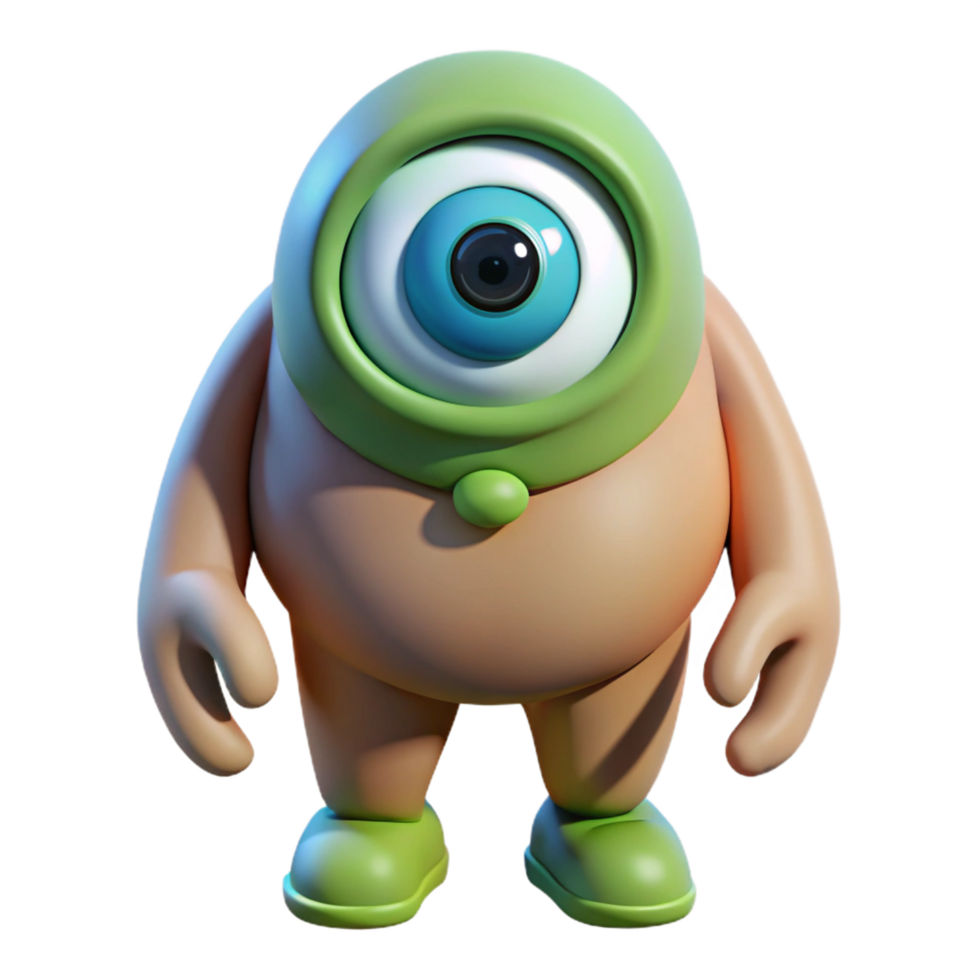 vibrant abstract Cyclops, one-eyed giant, authentic png