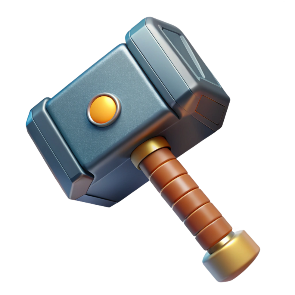 extraordinary rustic Thor's Hammer, Mjolnir, Norse mythology, 4K png