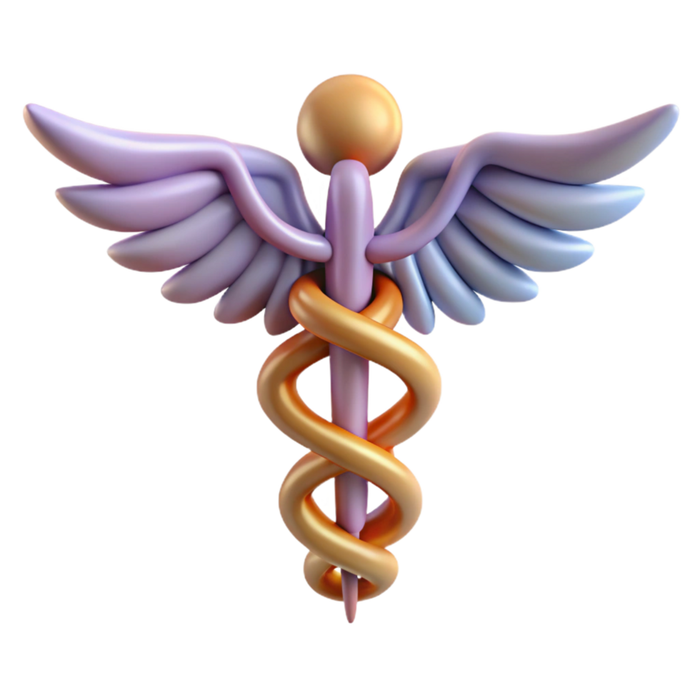 impressive traditional Caduceus, Hermes' staff, medical symbol, exclusive png