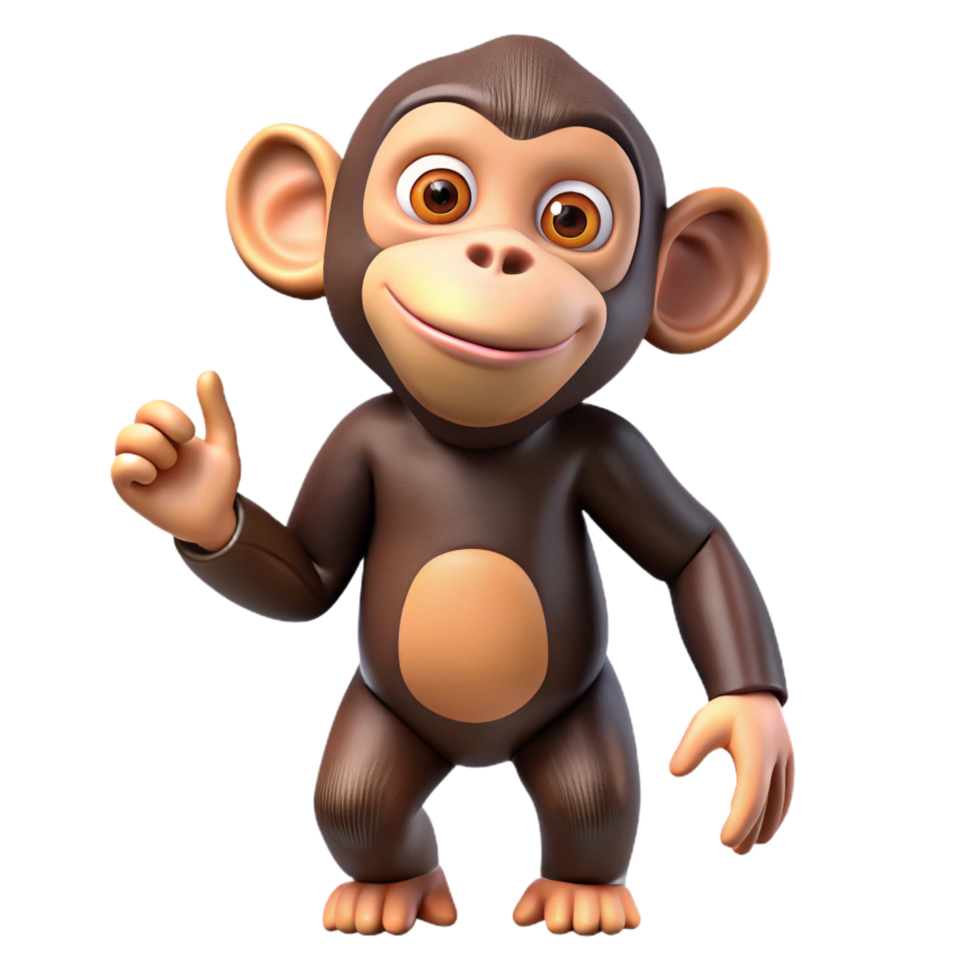 vibrant artistic A playful chimpanzee high resolution png