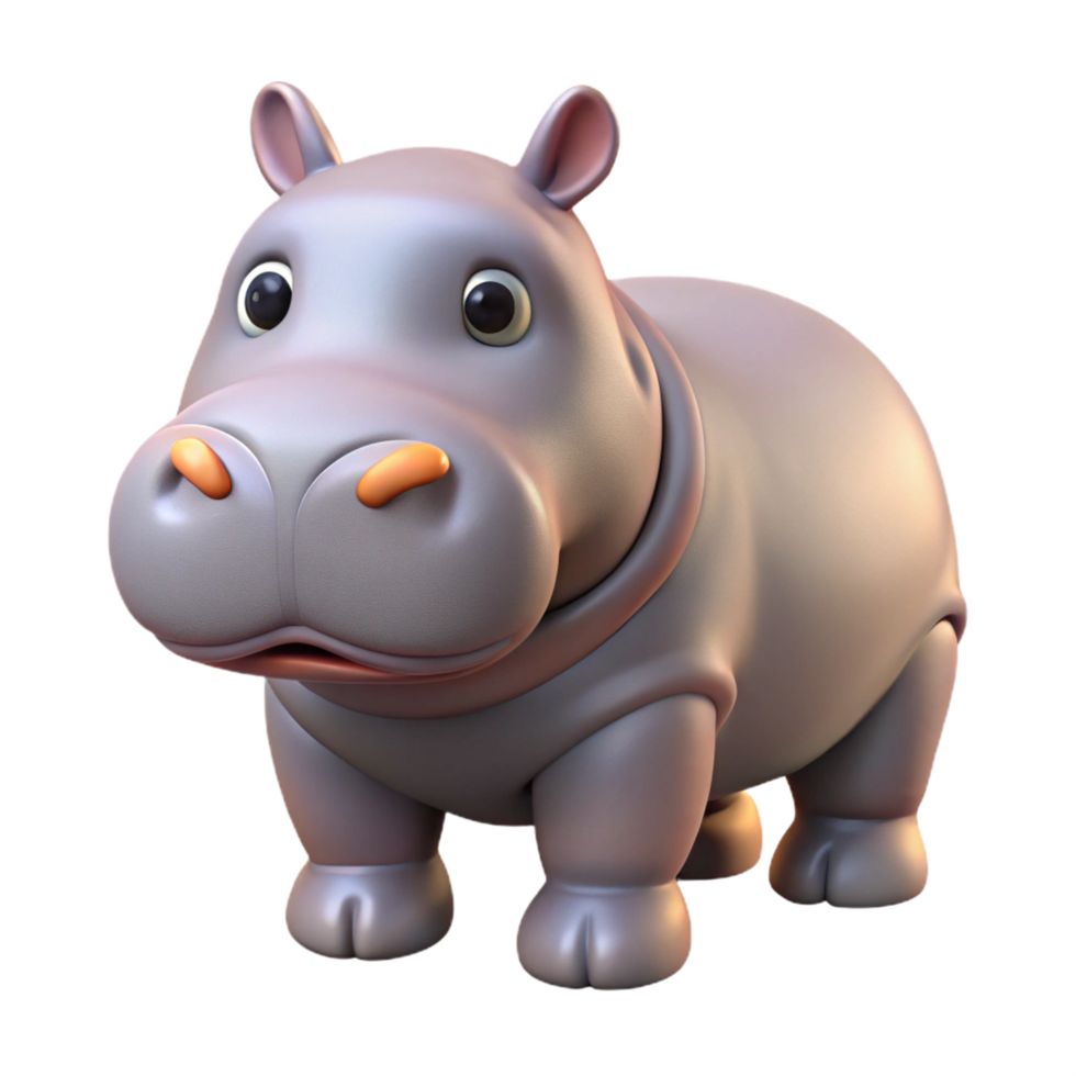 impressive minimalist A hippopotamus authentic png
