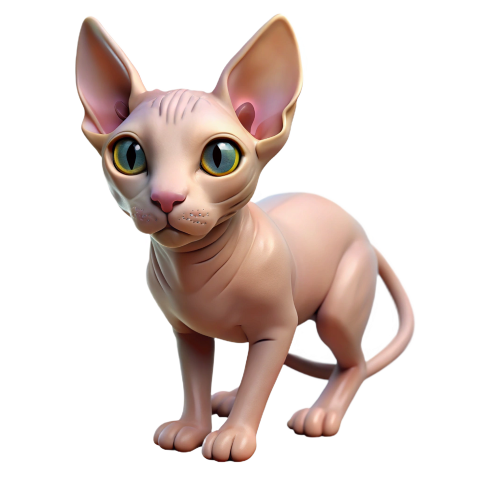 beautiful creative A Sphynx cat detailed png