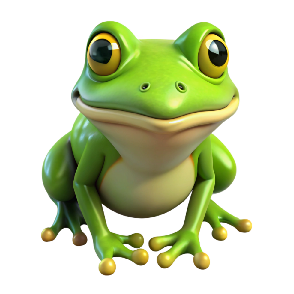 serene minimalist A frog 4K png