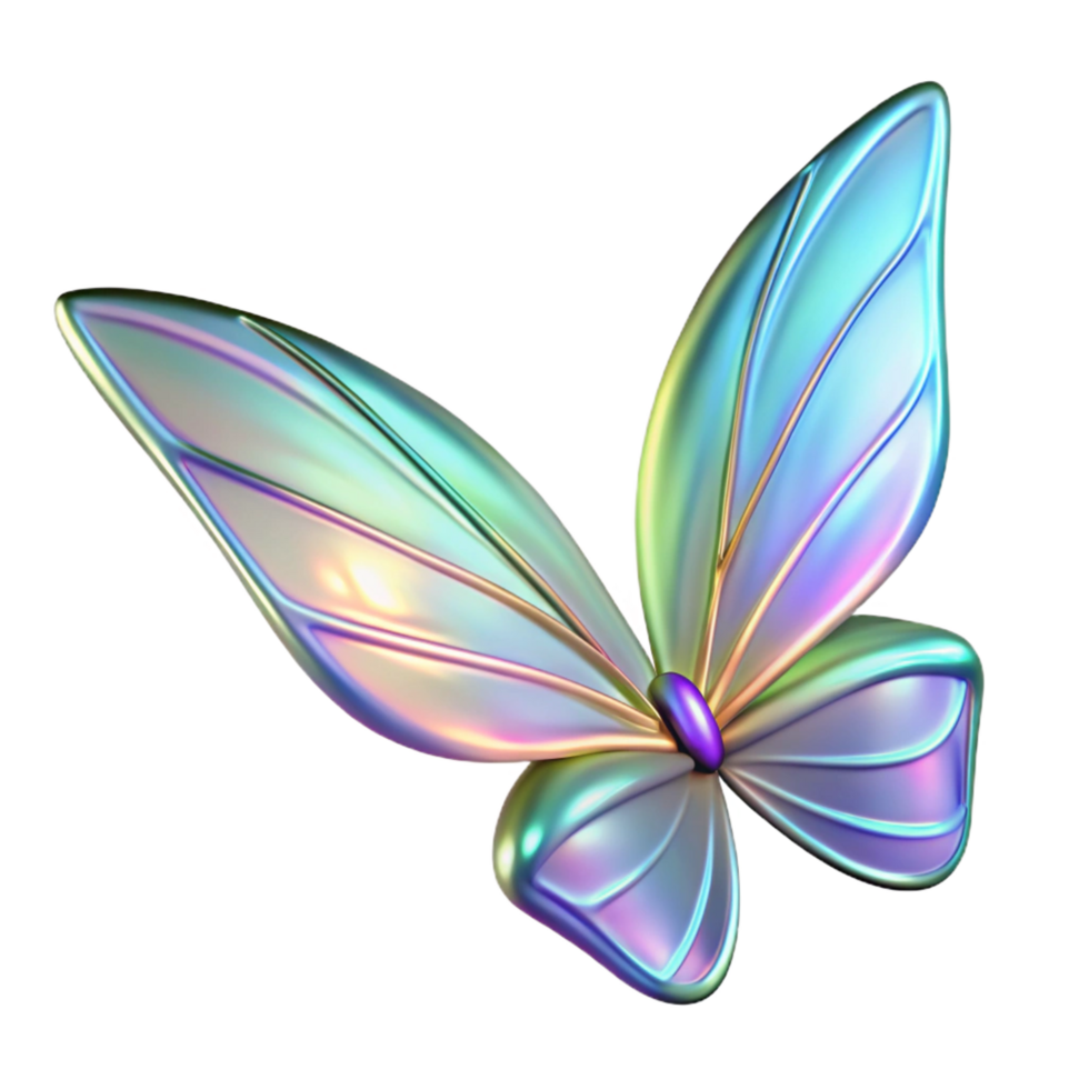 stunning modern A delicate fairy wing, iridescent and shimmering professional png