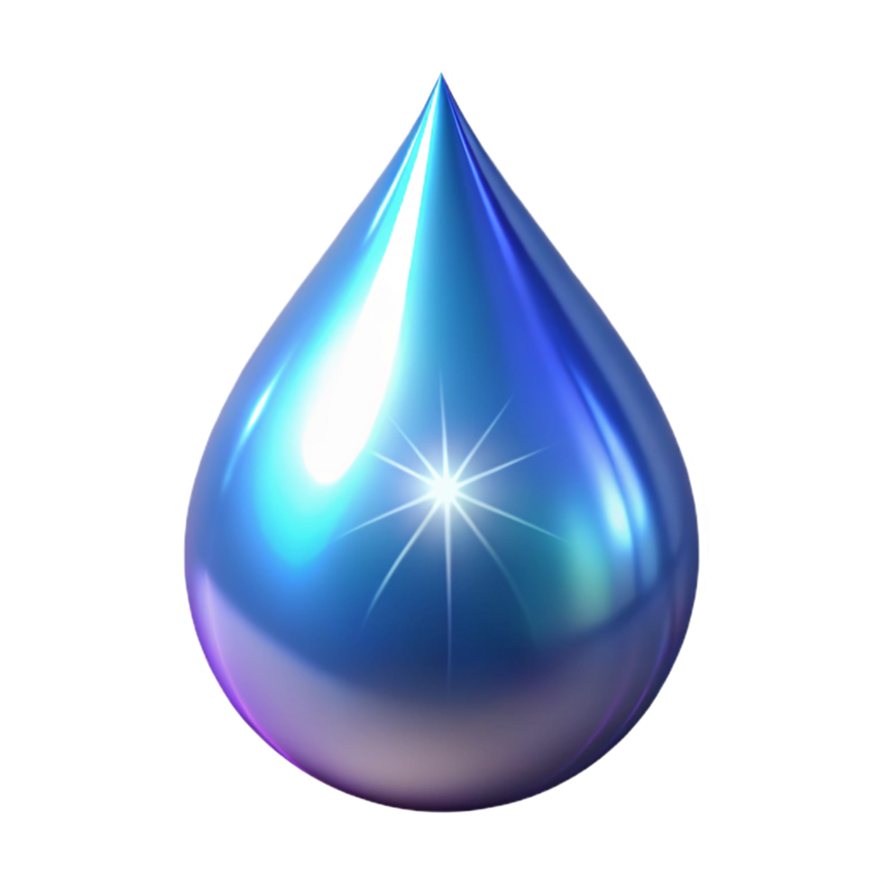 dramatic abstract A single, glistening teardrop, imbued with magical energy high resolution png