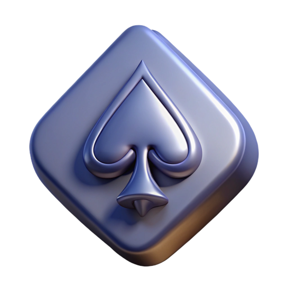 wonderful minimalist A stylized playing card, Ace of Spades, with intricate design genuine png