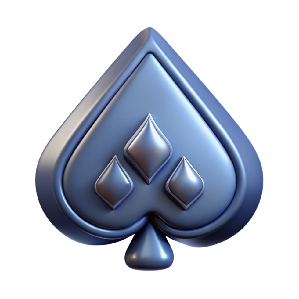 vibrant classic A stylized playing card, Ace of Spades, with intricate design original png