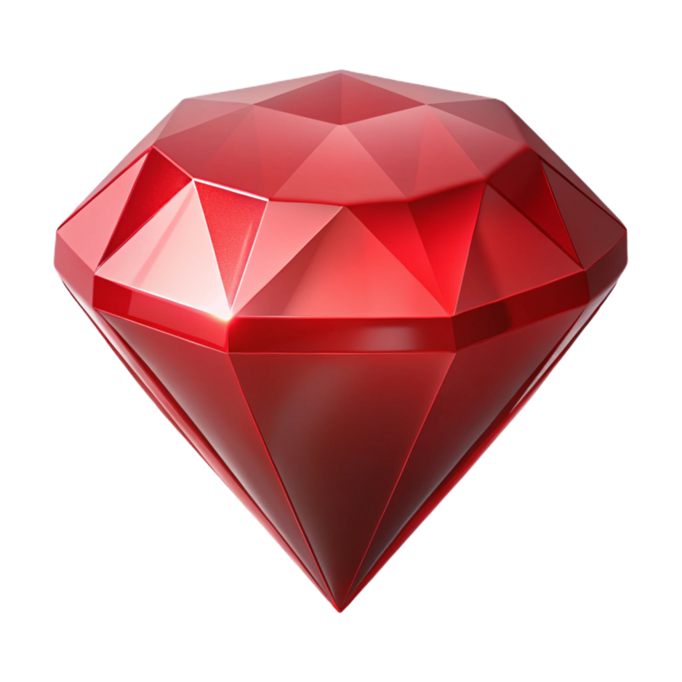 wonderful classic A single, blood-red ruby, cut and polished genuine png