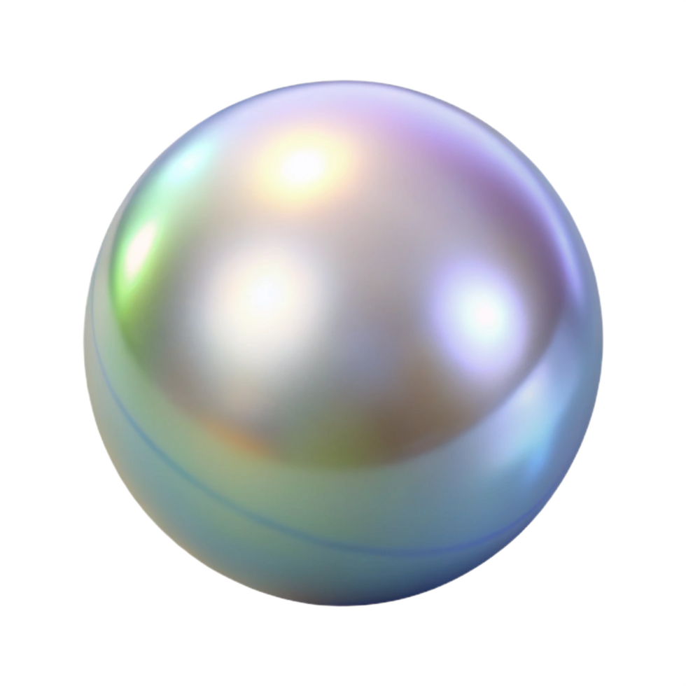 serene modern A single, perfect pearl, iridescent and lustrous 4K png