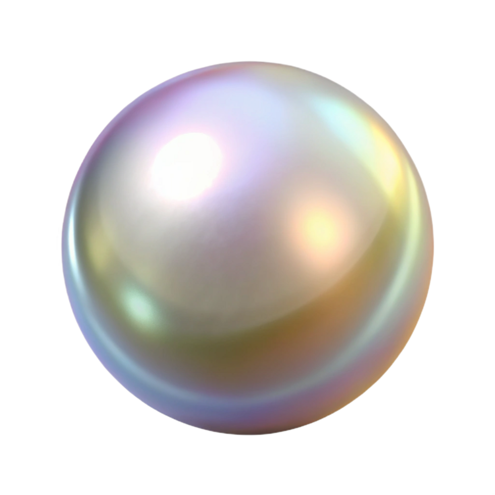 vibrant vintage A single, perfect pearl, iridescent and lustrous high resolution png
