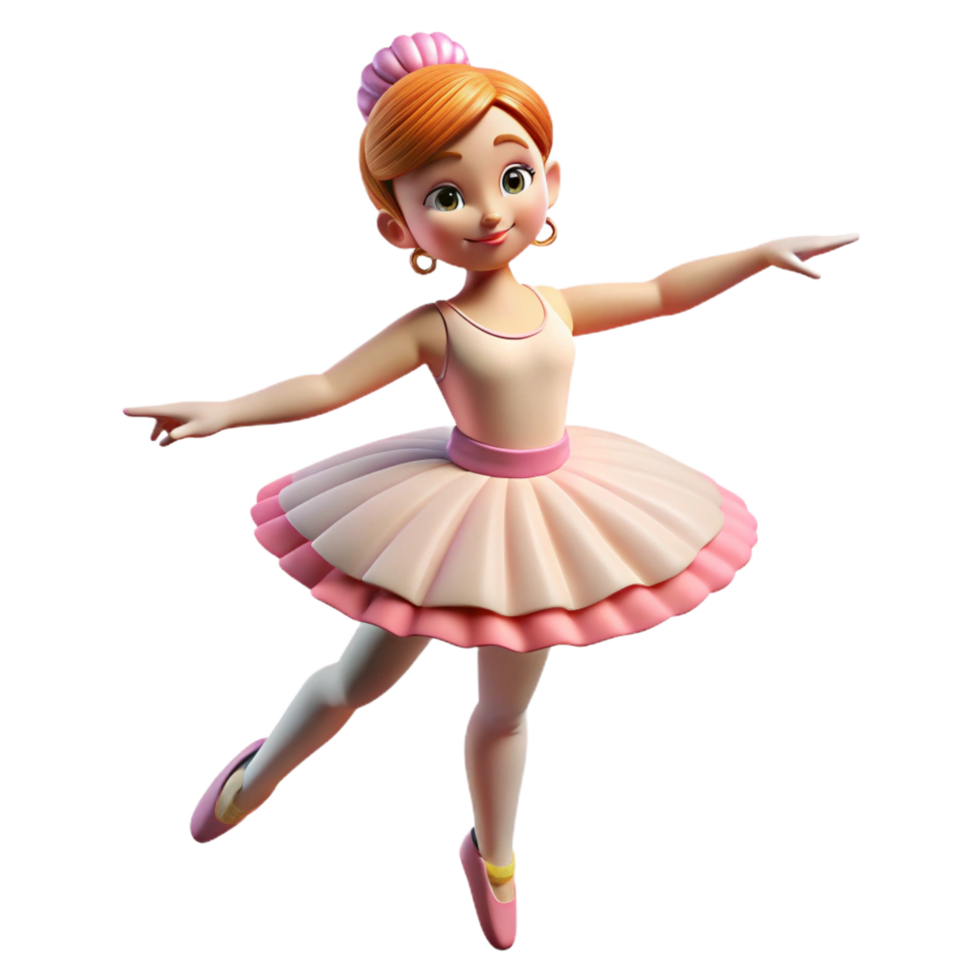 dramatic abstract Graceful ballerina in tutu authentic png