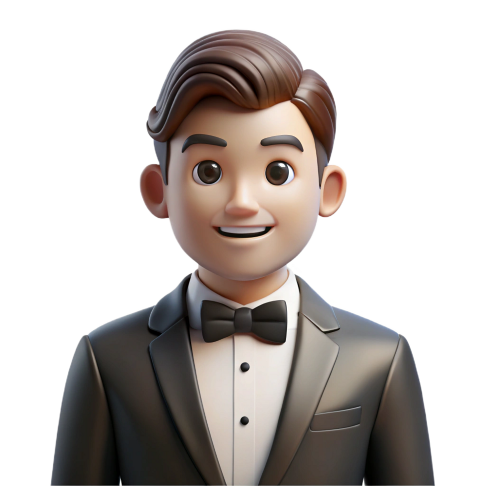 extraordinary modern Handsome groom in tuxedo high quality png