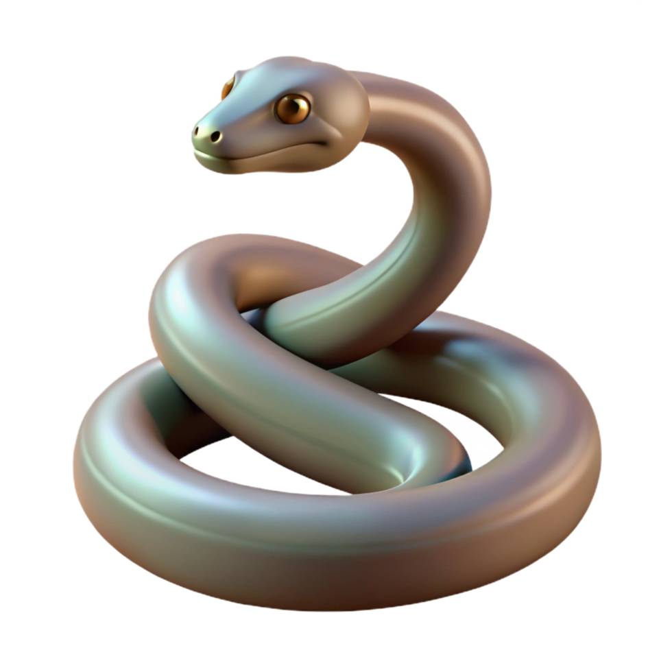 elegant minimalist Slithering snake coiled up exclusive png
