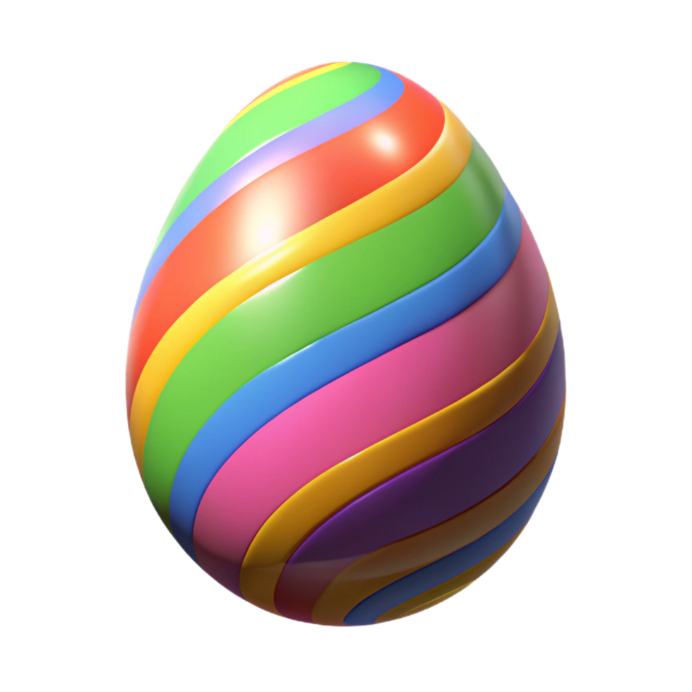 dramatic classic Easter egg with colorful design professional png
