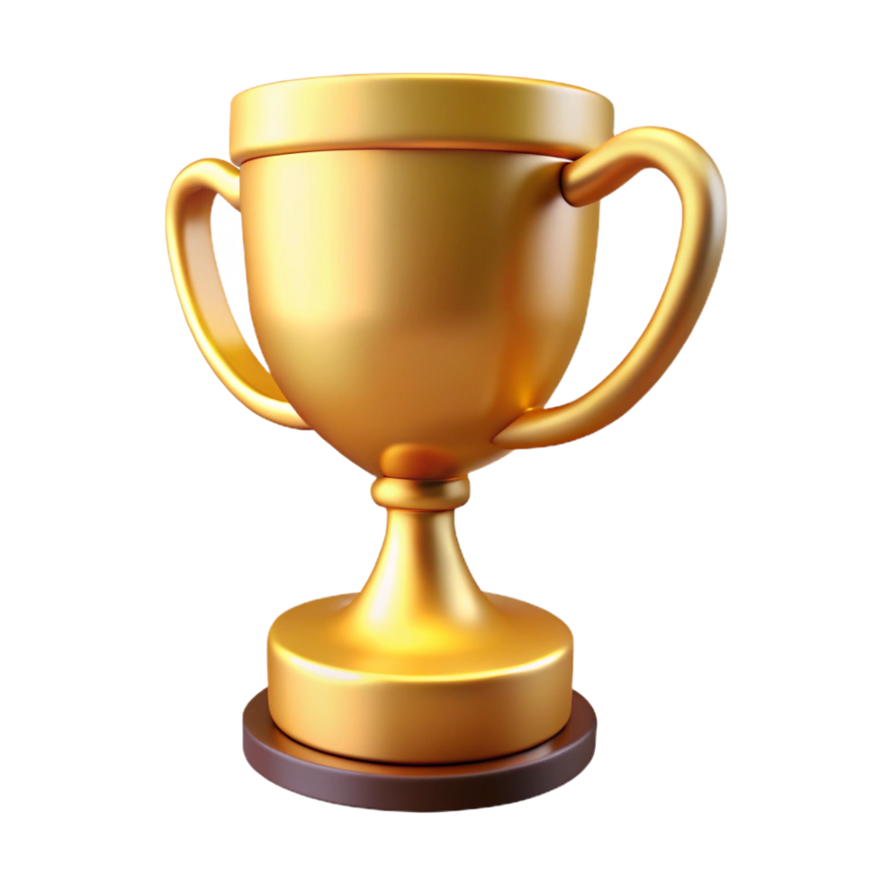 elegant rustic Golden trophy cup genuine png