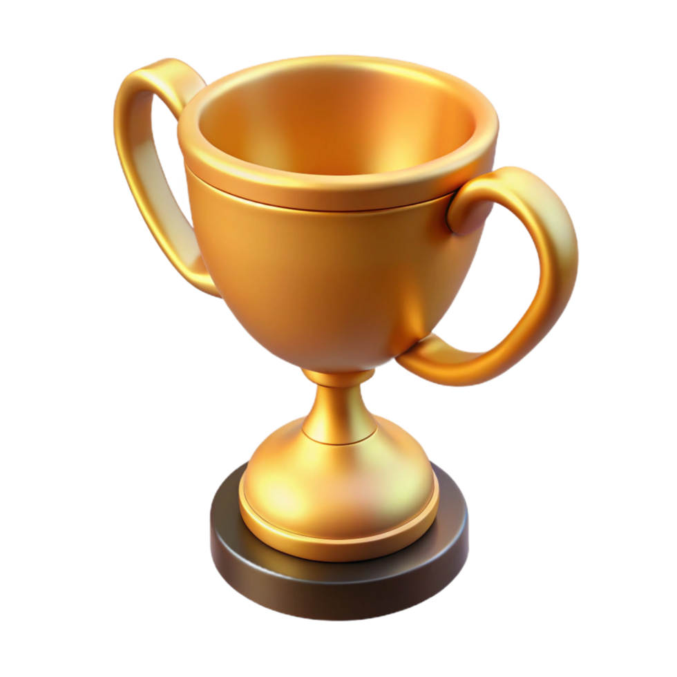 beautiful traditional Golden trophy cup 4K png