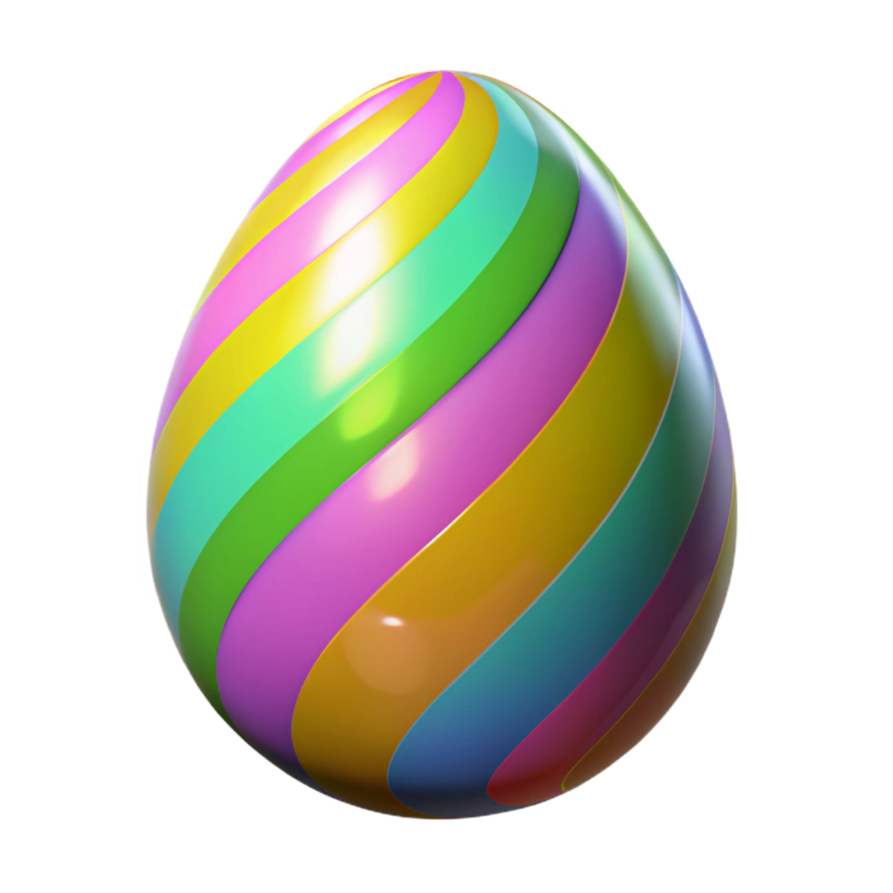 impressive traditional Easter egg with colorful design premium png