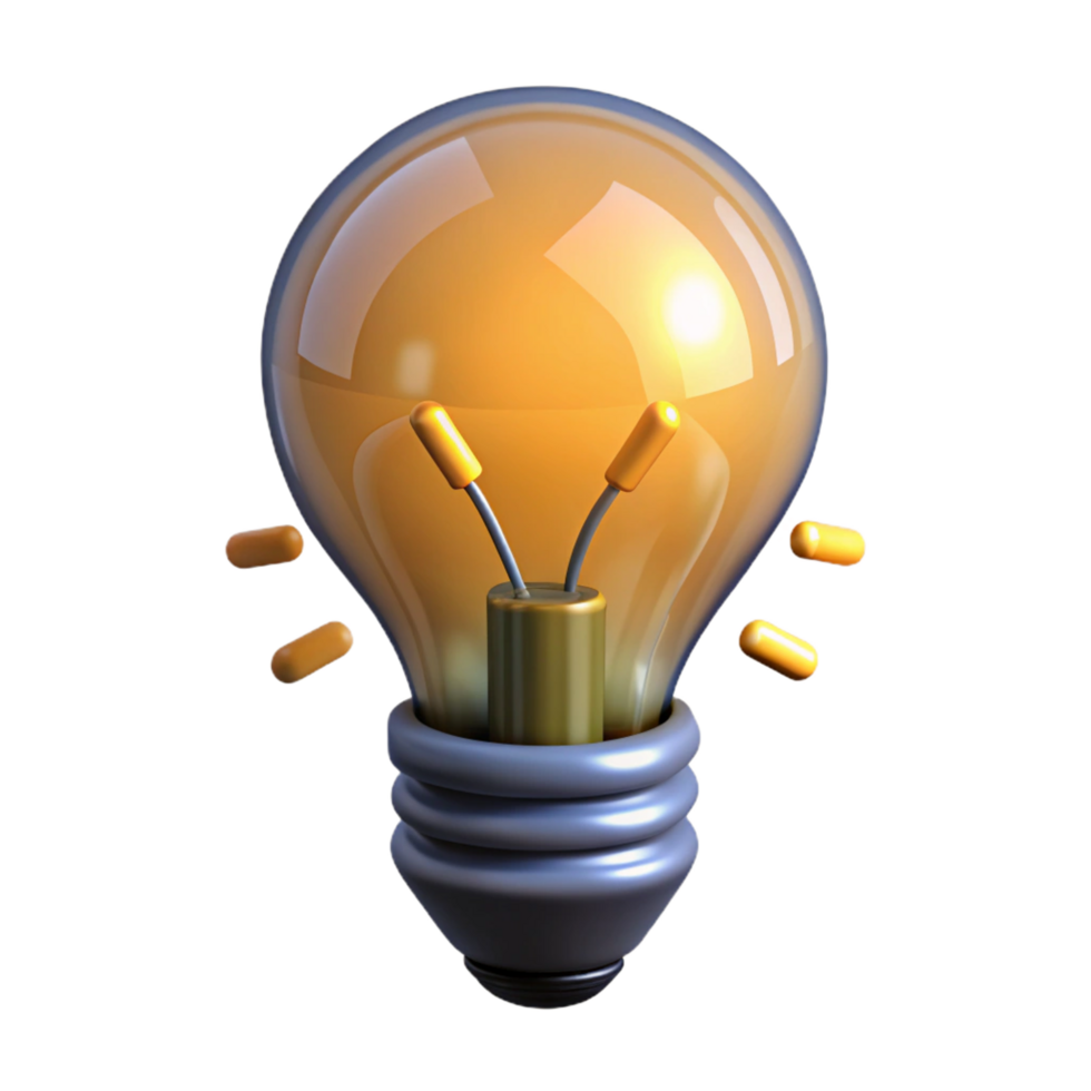 dramatic vintage Lightbulb with glowing filament exclusive png