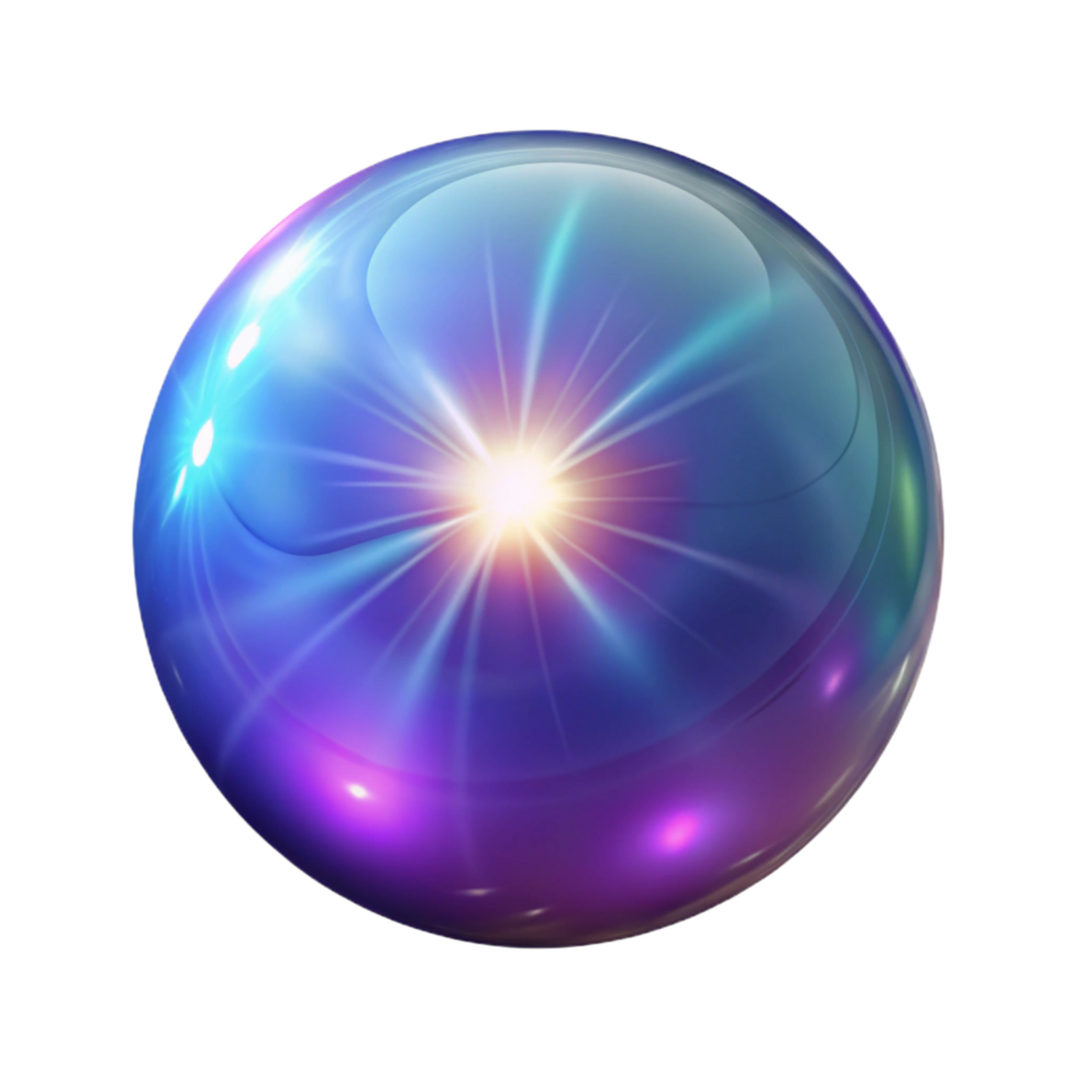vibrant creative A magical orb radiating energy, original png