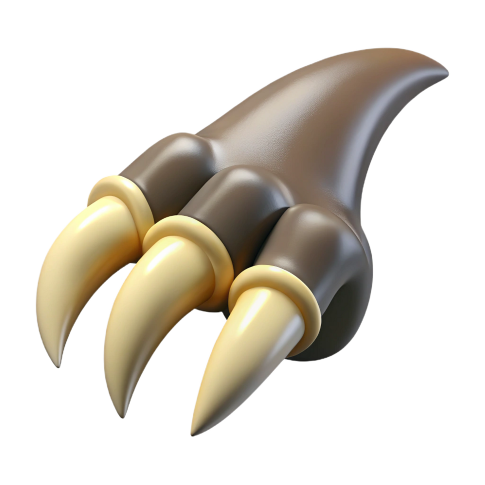 stunning abstract A realistic rendering of a griffin claw, sharp, professional png