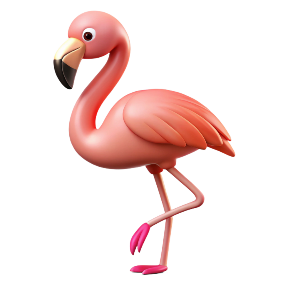 stunning rustic A flamingo standing on one leg high resolution png
