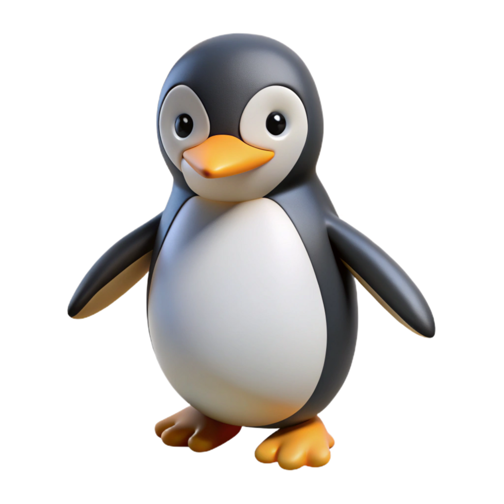 elegant contemporary A penguin waddling premium png