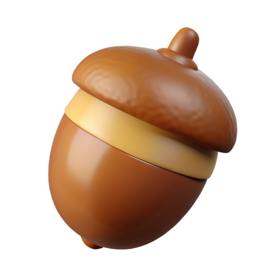 magnificent contemporary One brown acorn with cap premium png