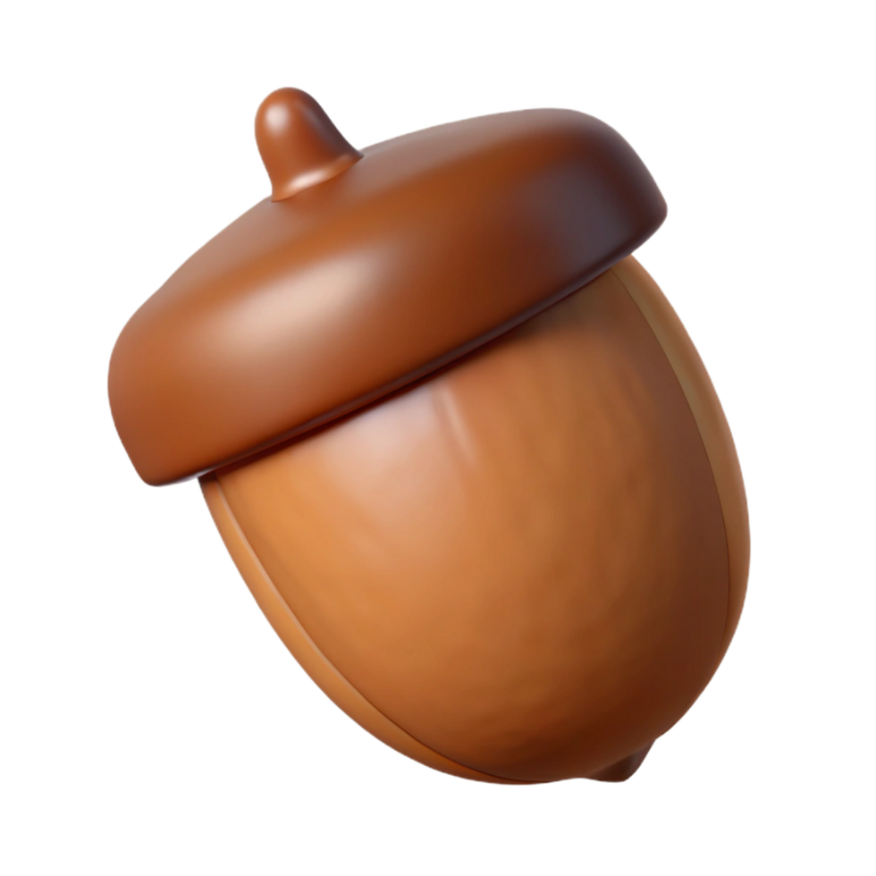impressive vintage One brown acorn with cap exclusive png