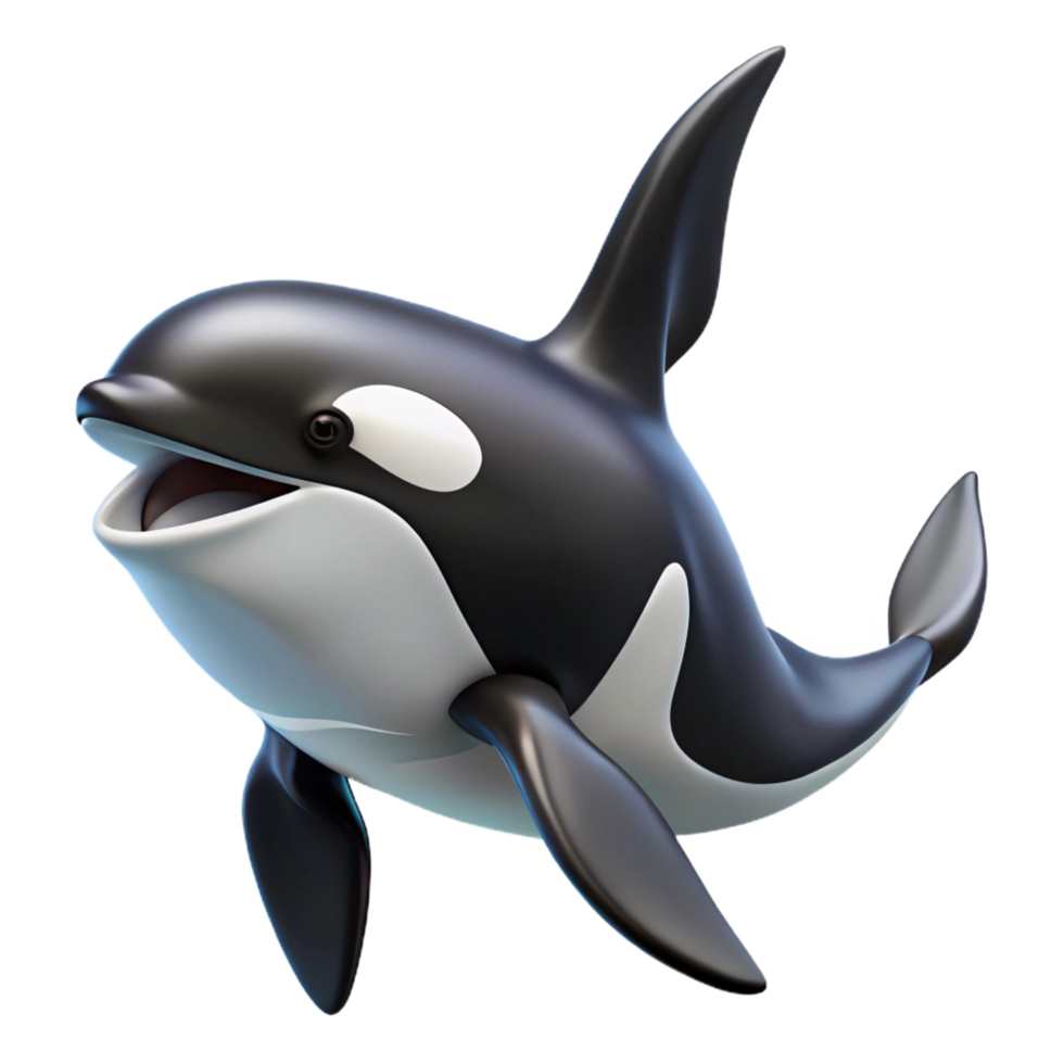 serene abstract A killer whale breaching high quality png