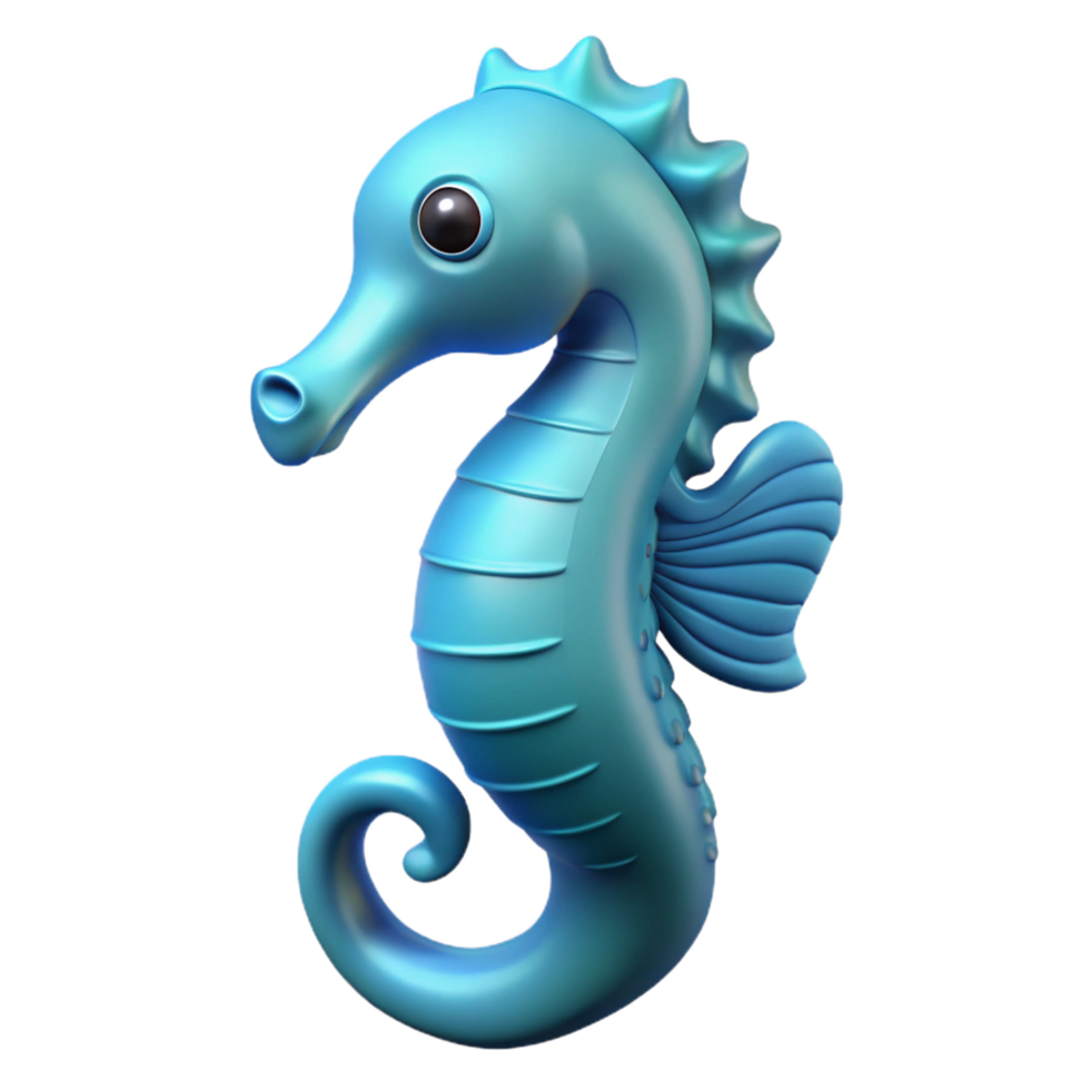beautiful traditional A seahorse, vertical professional png