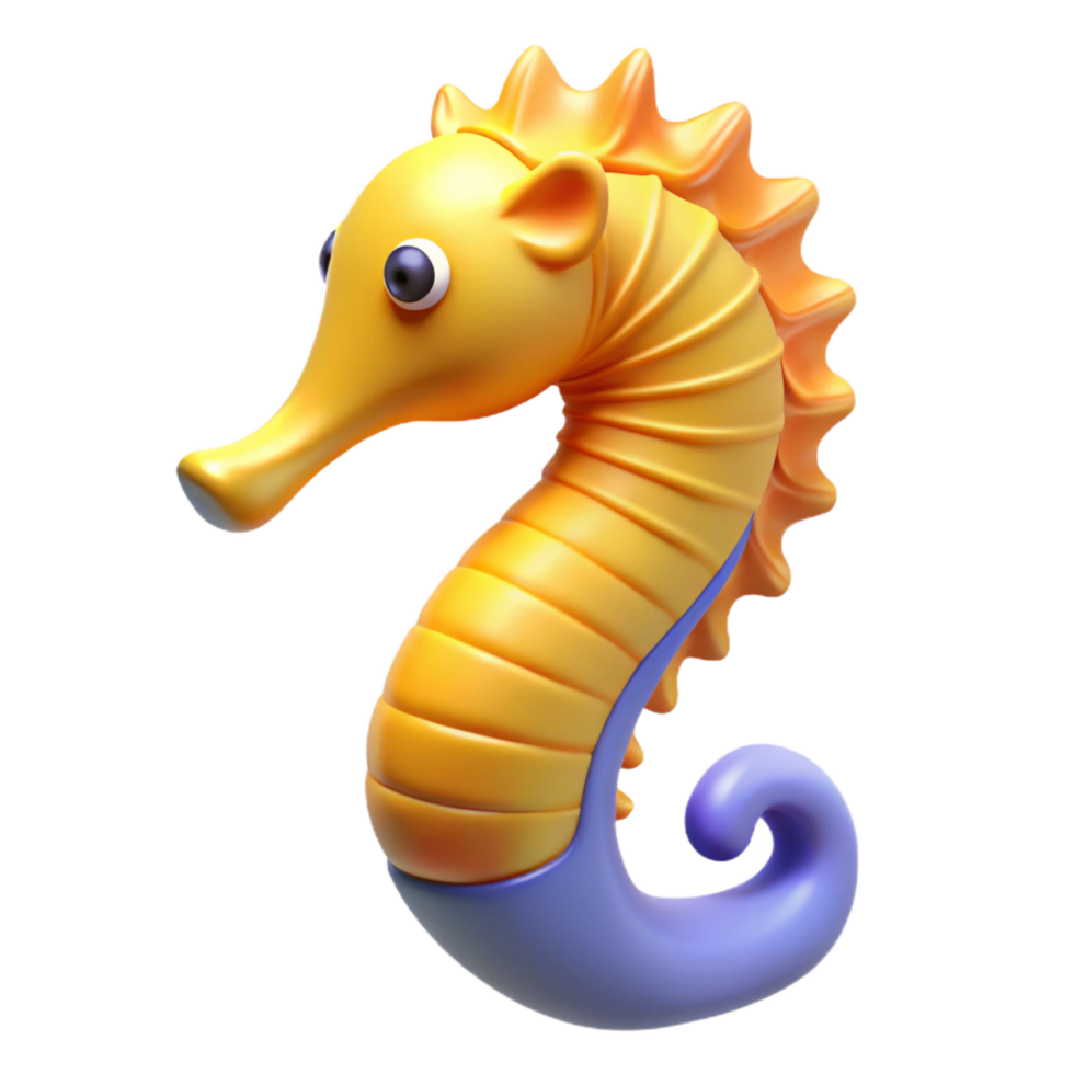 extraordinary contemporary A seahorse, vertical premium png