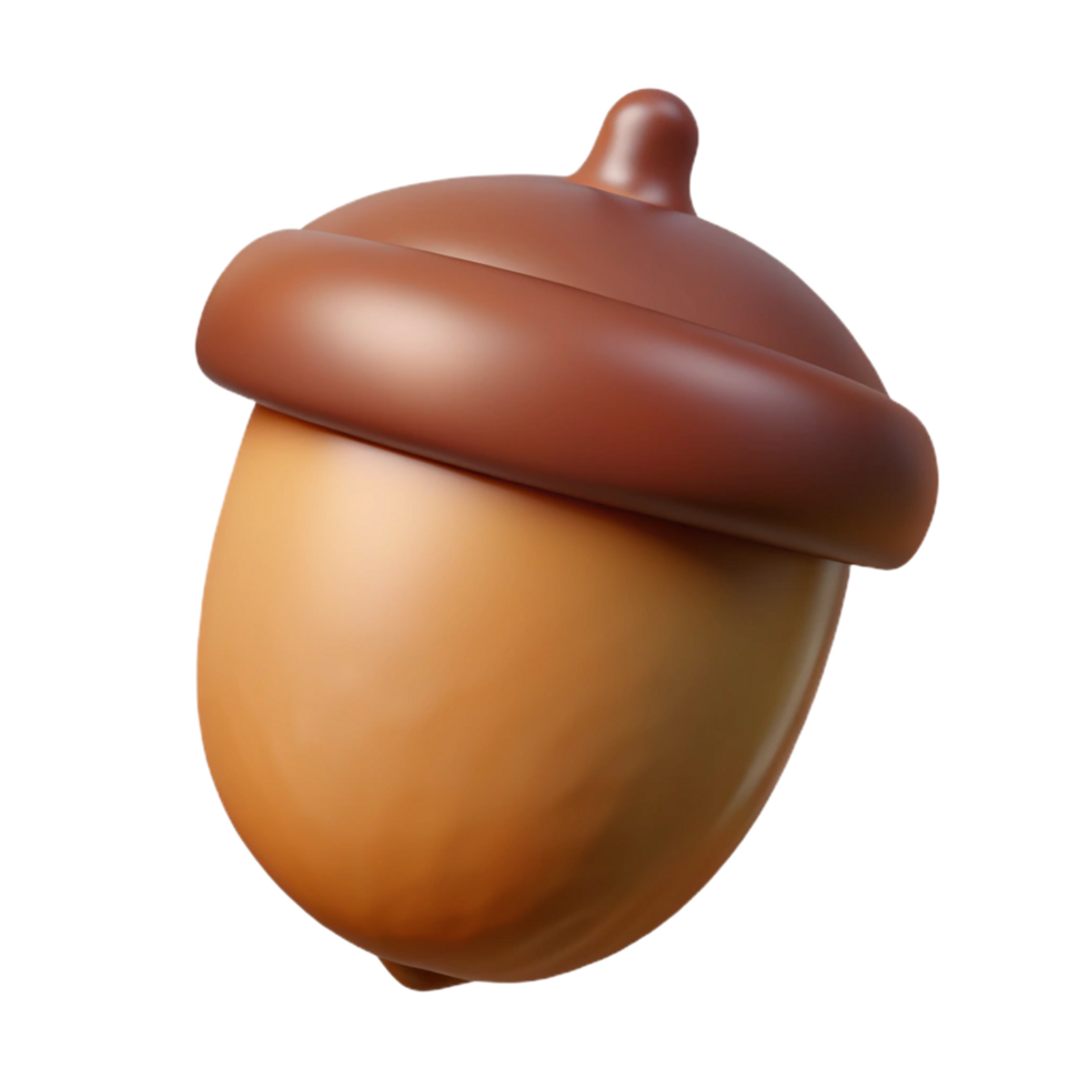 elegant classic Brown acorn with cap professional png