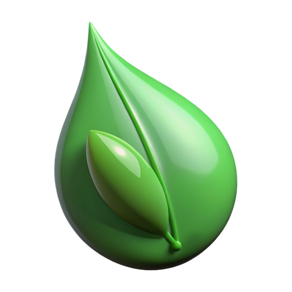 beautiful artistic Single dewdrop on a green leaf professional png