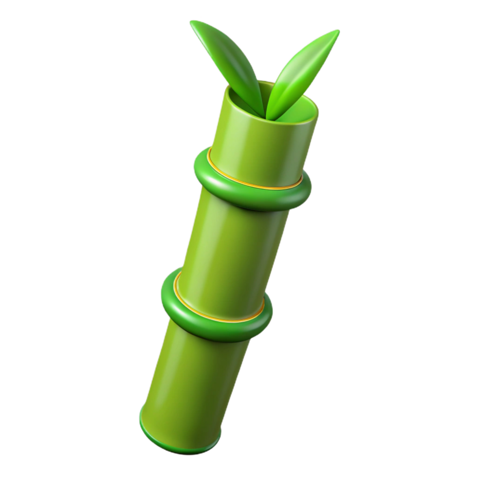 elegant artistic Bamboo stalk, green high resolution png