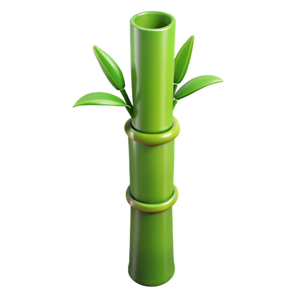 dramatic artistic Bamboo stalk, green authentic png