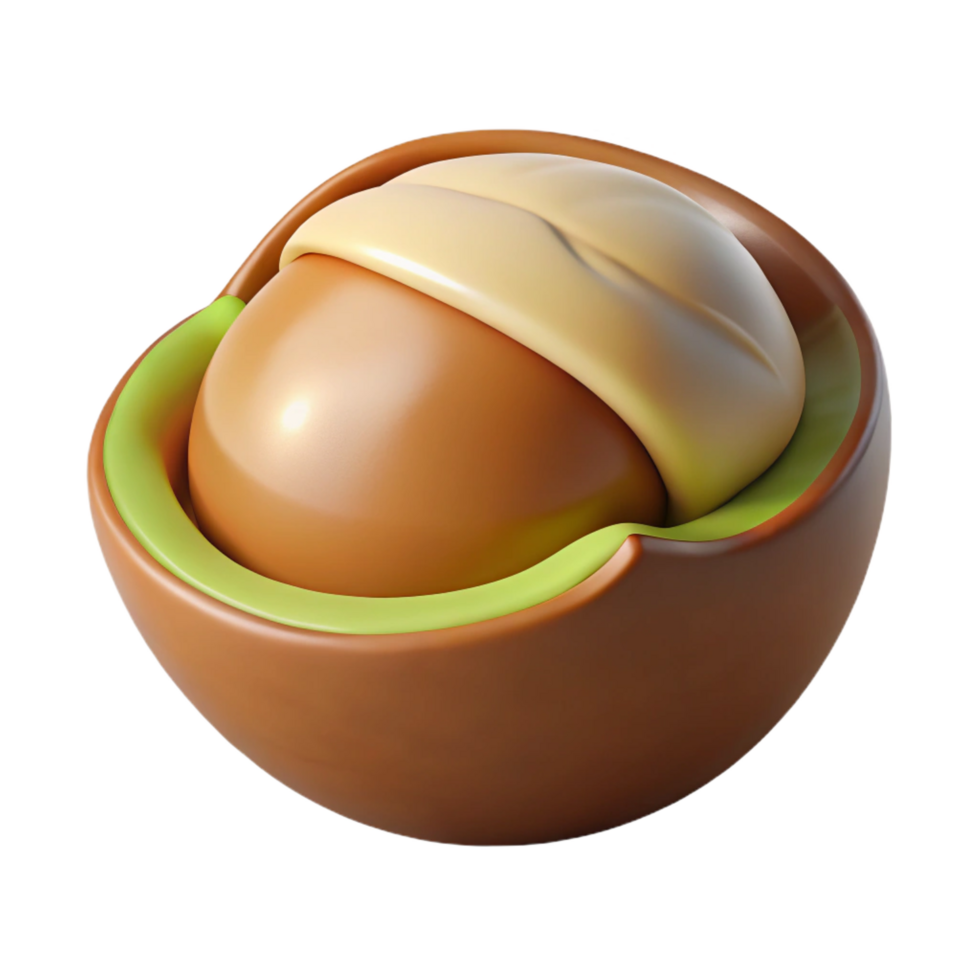 elegant traditional Macadamia nut in shell detailed png