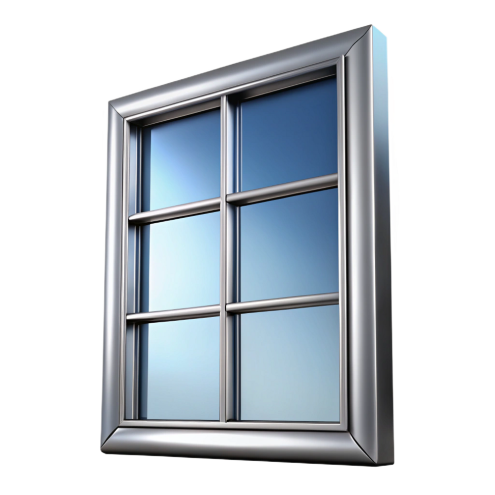dramatic artistic Window frame, aluminum, modern style, high quality png